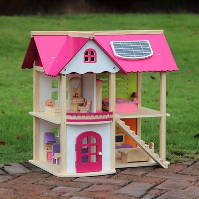 Dzieci ISO9001 Zamek Drewniany domek dla lalek Zabawki  Dream House