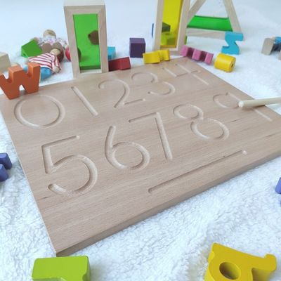 Tablica alfabetów 29cm drewniana zabawka matematyczna do nauczania języka