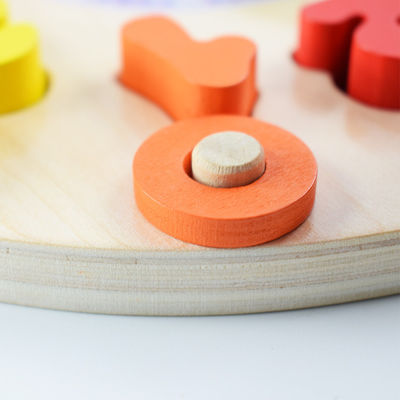Geometria Zegar Drewniane Puzzle Numery Zabawka licząca Montessori