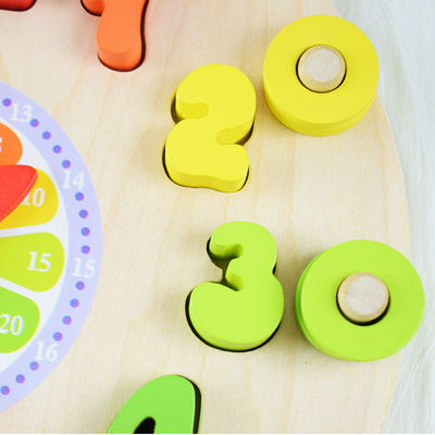 Geometria Zegar Drewniane Puzzle Numery Zabawka licząca Montessori