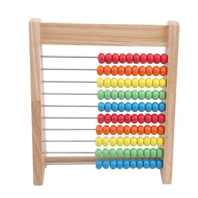 Arytmetyka Abacus Drewniana zabawka matematyczna Rainbow 7cm Drewniane koraliki do liczenia