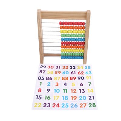 Arytmetyka Abacus Drewniana zabawka matematyczna Rainbow 7cm Drewniane koraliki do liczenia