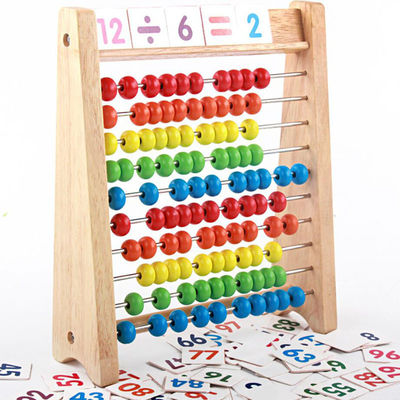 Arytmetyka Abacus Drewniana zabawka matematyczna Rainbow 7cm Drewniane koraliki do liczenia