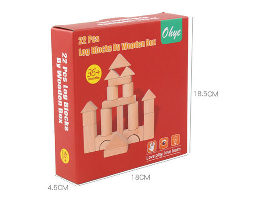 Duże 22 SZTUK Jumbo Drewniane Klocki Klasyczny Zamek 17,5 cm