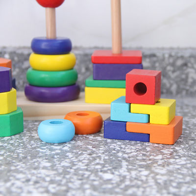 Stacker 21cm Geometryczne drewniane klocki do sortowania zabawek