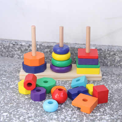 Stacker 21cm Geometryczne drewniane klocki do sortowania zabawek