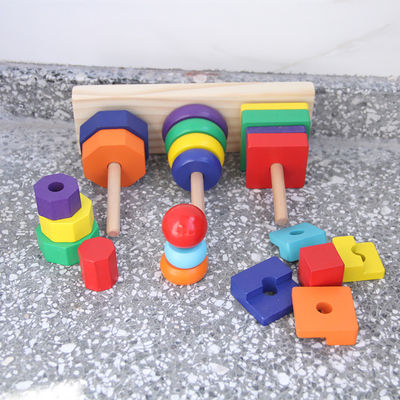 Stacker 21cm Geometryczne drewniane klocki do sortowania zabawek