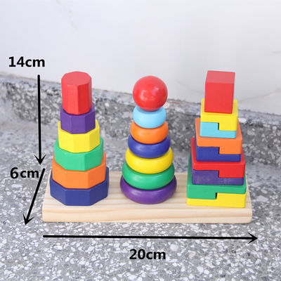 Stacker 21cm Geometryczne drewniane klocki do sortowania zabawek