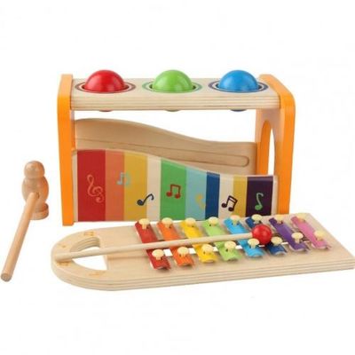 Osiem nut 15cm Drewniane zabawki muzyczne Drewniany ksylofon Baby