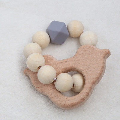 Biżuteria Crochet Teething Ring Spersonalizowane organiczne drewniane gryzaki