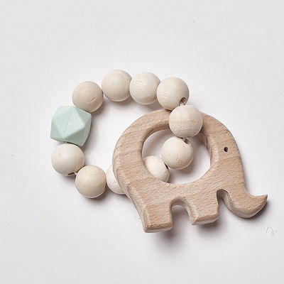 Biżuteria Crochet Teething Ring Spersonalizowane organiczne drewniane gryzaki