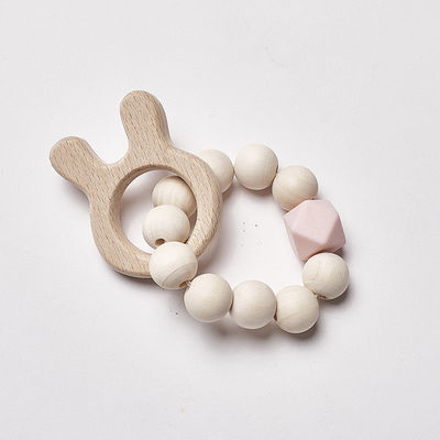 Biżuteria Crochet Teething Ring Spersonalizowane organiczne drewniane gryzaki