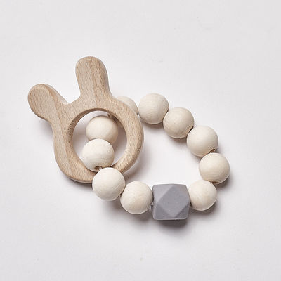 Biżuteria Crochet Teething Ring Spersonalizowane organiczne drewniane gryzaki
