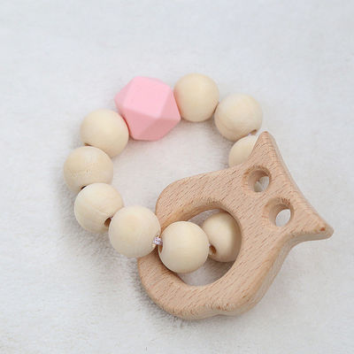 Biżuteria Crochet Teething Ring Spersonalizowane organiczne drewniane gryzaki