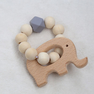 Biżuteria Crochet Teething Ring Spersonalizowane organiczne drewniane gryzaki