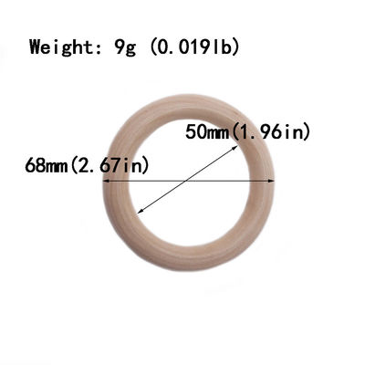 Bransoletka DIY 55mm Drewniana zabawka na ząbkowanie Ząbkowanie z drewna bukowego