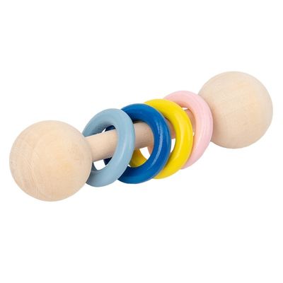 Gym Gryzoń 10,7cm Drewniana grzechotka Drewniane gryzaki Montessori Bezpieczne