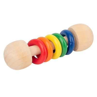 Gym Gryzoń 10,7cm Drewniana grzechotka Drewniane gryzaki Montessori Bezpieczne