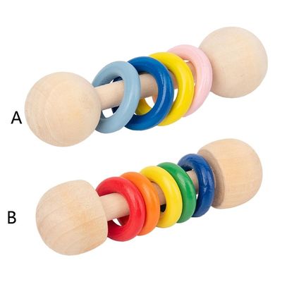 Gym Gryzoń 10,7cm Drewniana grzechotka Drewniane gryzaki Montessori Bezpieczne