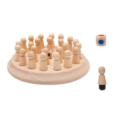 1.6in Drewniane zabawki Memory Chess Block 4cm Wooden Memory Matchstick Chess