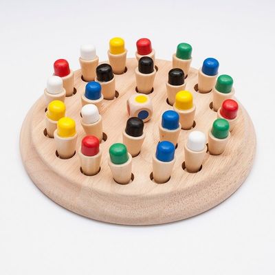 1.6in Drewniane zabawki Memory Chess Block 4cm Wooden Memory Matchstick Chess