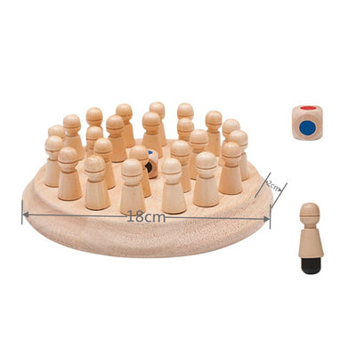 1.6in Drewniane zabawki Memory Chess Block 4cm Wooden Memory Matchstick Chess