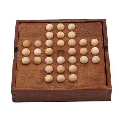Solitaire 3,1 cm Drewniane szachy Zestaw planszowy Diament
