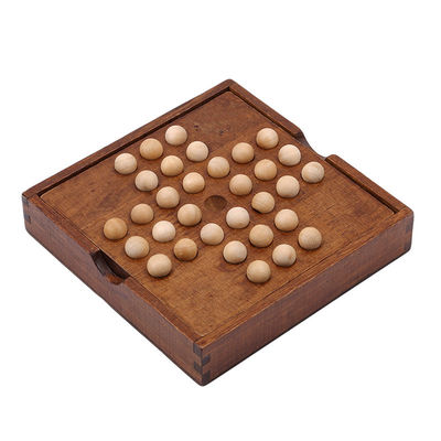 Solitaire 3,1 cm Drewniane szachy Zestaw planszowy Diament