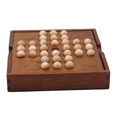 Solitaire 3,1 cm Drewniane szachy Zestaw planszowy Diament