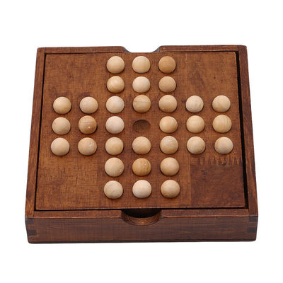 Solitaire 3,1 cm Drewniane szachy Zestaw planszowy Diament