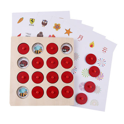 Montessori 3D Unisex Memory Match Puzzle Game Chess Toy