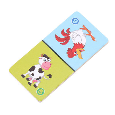 Solitaire 4cm Domino Cube Puzzle Drewniane domino dla małych dzieci
