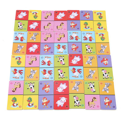 Solitaire 4cm Domino Cube Puzzle Drewniane domino dla małych dzieci