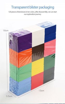 2cm Automatyczne układanie cegieł Domino Puzzle Pociąg w kolorze naturalnym
