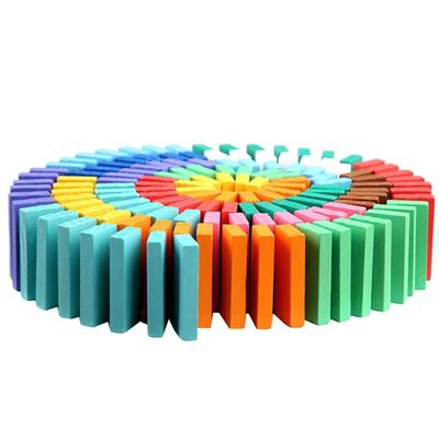 Rainbow Coloured Domino do przewrócenia profesora Puzzle Domino Rally