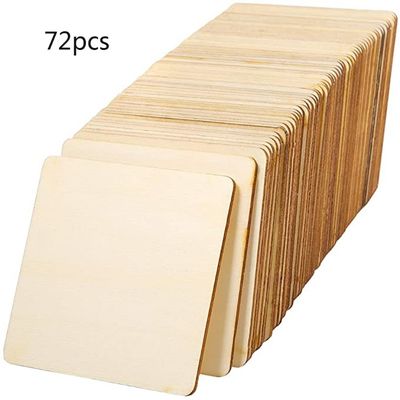 3x3 kwadratowe niedokończone wyroby z drewna puste malowanie 7,5 cm kwadratowe plastry drewna