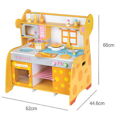 Family 66cm Drewniany Miniaturowy Zestaw Kuchenny Drewniane Zabawki Akcesoria Kuchenne