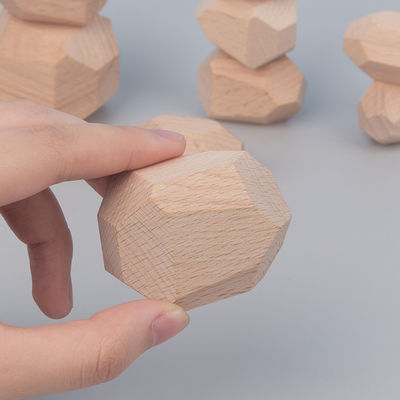 Montessori Nordic Wooden Stone Gra w układanie w stosy kreatywne drewniane zabawki