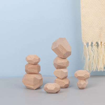 Montessori Nordic Wooden Stone Gra w układanie w stosy kreatywne drewniane zabawki