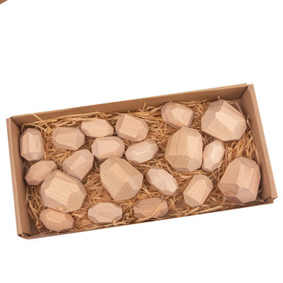 Montessori Nordic Wooden Stone Gra w układanie w stosy kreatywne drewniane zabawki