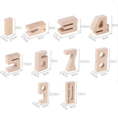 Balance Jenga Drewniane klocki numeryczne Zabawki 16 cm Drewniane klocki Jumbo