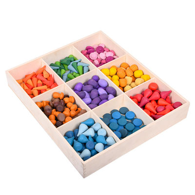 Montessori 2,5cm naturalne drewniane klocki dla małych dzieci