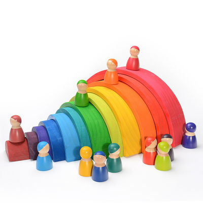 Montessori 2,5cm naturalne drewniane klocki dla małych dzieci