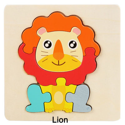 10,7 cm 3D kolorowe drewniane klocki puzzle gry poznawcze ISO9001