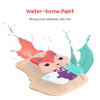 Macaron 3D Wooden Block Puzzle Toys Drewniane klocki zwierząt