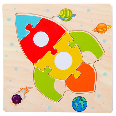 Gry Montessori Zabawki dla dzieci Zwierzęta ruch Dzieci Puzzle 3D Drewniane kreskówka Poznanie Puzzle Zabawka dopasowująca