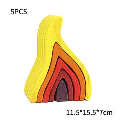 DIY zmontowane 11,5 cm drewniane klocki zabawki zestaw klocków montessori skumulowany balans