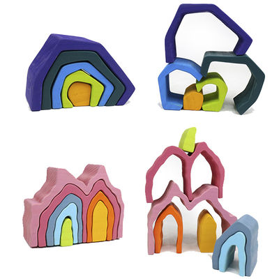 DIY zmontowane 11,5 cm drewniane klocki zabawki zestaw klocków montessori skumulowany balans