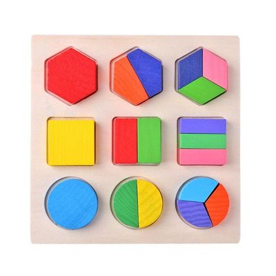 Sortowanie Drewniane Zabawki Montessori Niemowlęce Geometryczne Drewniane Klocki 15cm Przedszkole
