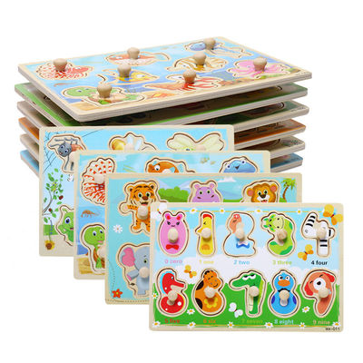 15cm ruch drogowy 3d drewniany blok Puzzle zabawki zestaw klocków Montessori